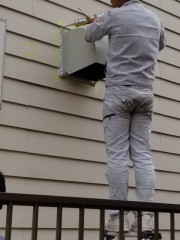 ウェザーカバー取付中