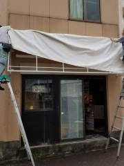 テント 生地貼り①