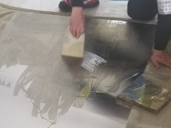 壁面貼り-速乾ボンド