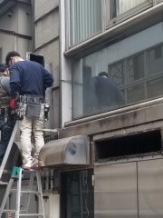 工事中_外部ダクト撤去