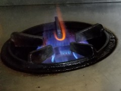 修理完了-左バーナー(全開)